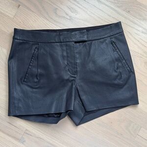 Dark Navy J. Crew Leather Shorts